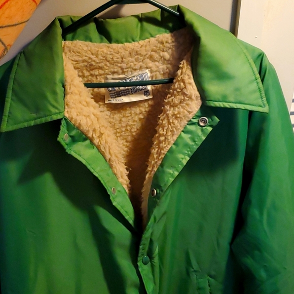 Vintage Fall Coat - XL - Green with fleece interior - Picture 1 of 4